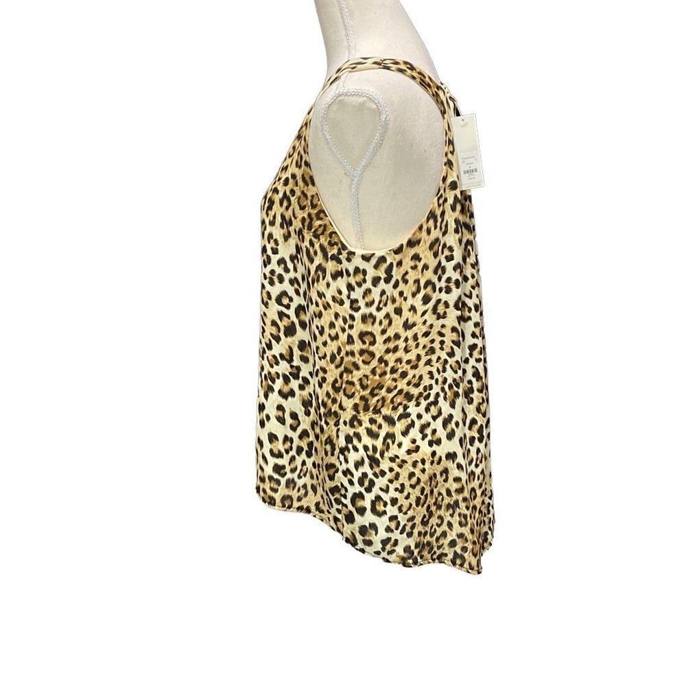Francescas Everly Brown Animal Print Lined Sleeveless Top Size Small NWT - Picture 2 of 6